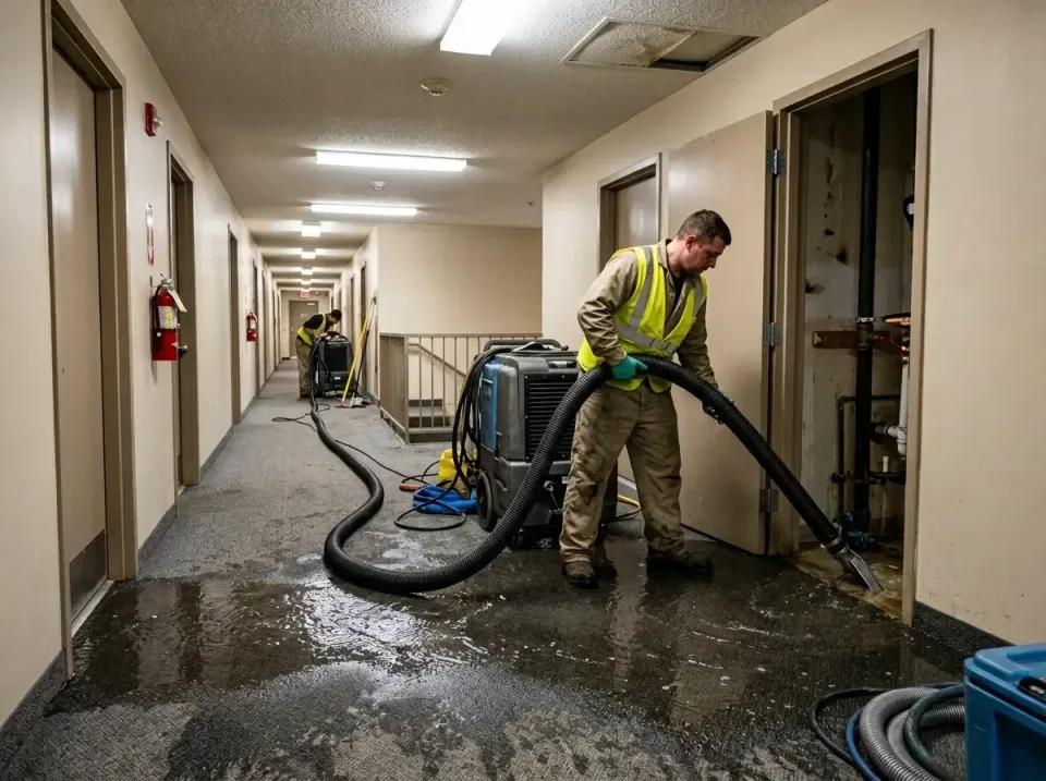 multi-unit-apartment-hallway-f-005 — frequently asked questions, Emergency Burst Pipe Water Extraction & Removal in Stilwell…